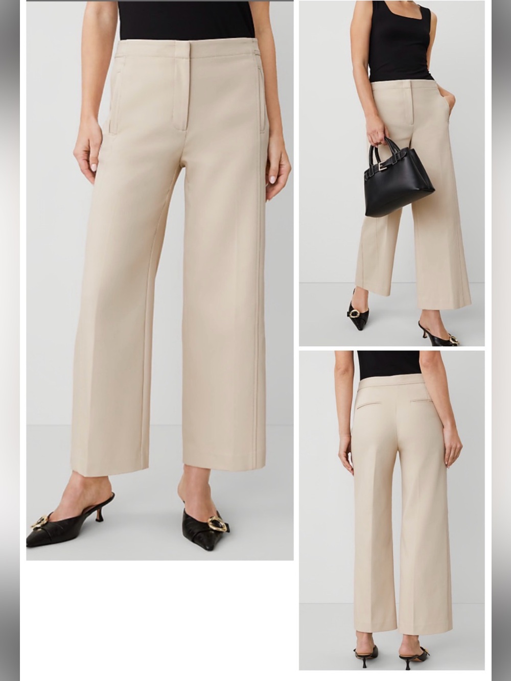 Ann Taylor The Grace Straight Pant in Toasted Oat / Beige in 0 EUC